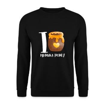 New Zealand Bee Keeper - Manuka Honey - Unisex Sweatshirt - black - Front - Alina (178cm) & Michal (187cm)