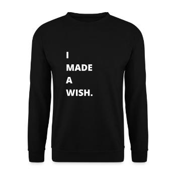 I made a wish mommy and me - Unisex Pullover - Schwarz - Vorne - Alina (178cm) & Michal (187cm)
