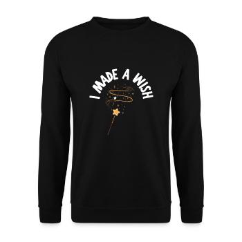 I made a wish mommy and me - Unisex Sweatshirt - black - Front - Alina (178cm) & Michal (187cm)