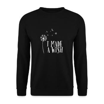 I made a wish mommy and me - Unisex Sweatshirt - black - Front - Alina (178cm) & Michal (187cm)