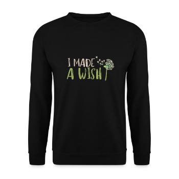 I made a wish mommy and me - Unisex Sweatshirt - black - Front - Alina (178cm) & Michal (187cm)