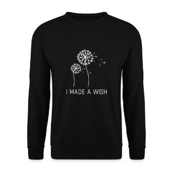 I made a wish mommy and me - Unisex Sweatshirt - black - Front - Alina (178cm) & Michal (187cm)