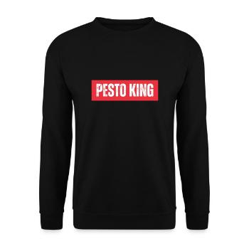 Italian Cuisine - Basil Pesto Is The Besto - Unisex Pullover - Schwarz - Vorne - Alina (178cm) & Michal (187cm)