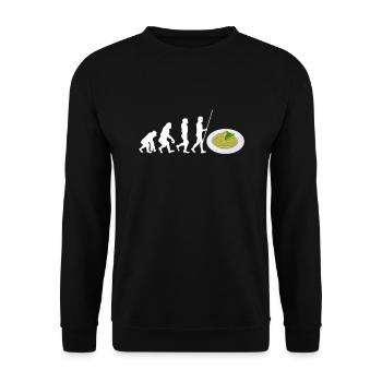 Italian Cuisine - Basil Pesto Is The Besto - Unisex Pullover - Schwarz - Vorne - Alina (178cm) & Michal (187cm)