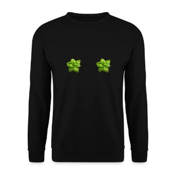 Italian Cuisine - Basil Pesto Is The Besto - Unisex Pullover - Schwarz - Vorne - Alina (178cm) & Michal (187cm)