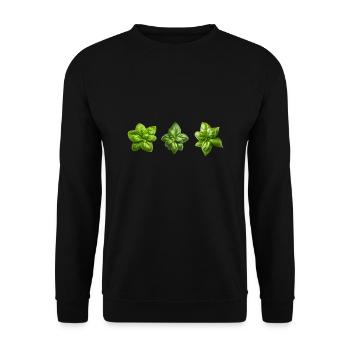 Italian Cuisine - Basil Pesto Is The Besto - Unisex Pullover - Schwarz - Vorne - Alina (178cm) & Michal (187cm)