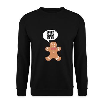 Chère maman, je suis désolé que tu aies dû élever mes frères et sœurs - Sweat-shirt Unisexe - noir - Devant - Alina (178cm) & Michal (187cm)