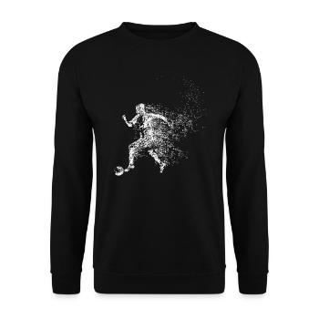 Football Player artistic silhouette.Football Fan - Unisex Sweatshirt - black - Front - Alina (178cm) & Michal (187cm)