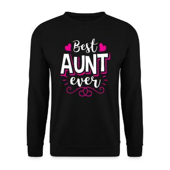 Tante Tante B.A.E. Bestes Tante Geburtstagsgeschenk aller Zeiten - Unisex Pullover - Schwarz - Vorne - Alina (178cm) & Michal (187cm)
