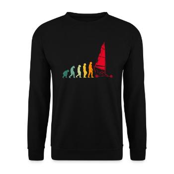 Évolution de la voile sur la plage Char à Voile - Sweat-shirt Unisexe - noir - Devant - Alina (178cm) & Michal (187cm)