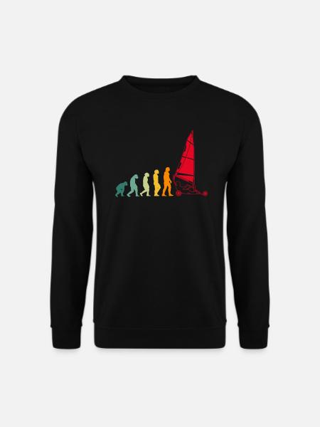 Évolution de la voile sur la plage Char à Voile - Sweat-shirt Unisexe - noir