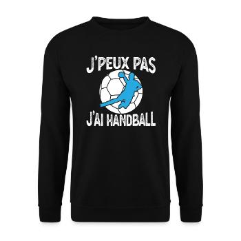 Je Peux Pas J'Ai Handball - Sweat-shirt Unisexe - noir - Devant - Alina (178cm) & Michal (187cm)