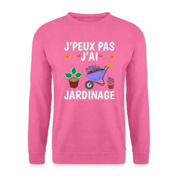 Je Peux Pas J'Ai Jardinage - Sweat-shirt Unisexe - rose - Devant