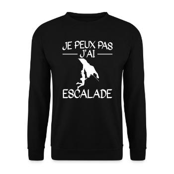 Je Peux Pas J'Ai Escalade - Sweat-shirt Unisexe - noir - Devant - Alina (178cm) & Michal (187cm)
