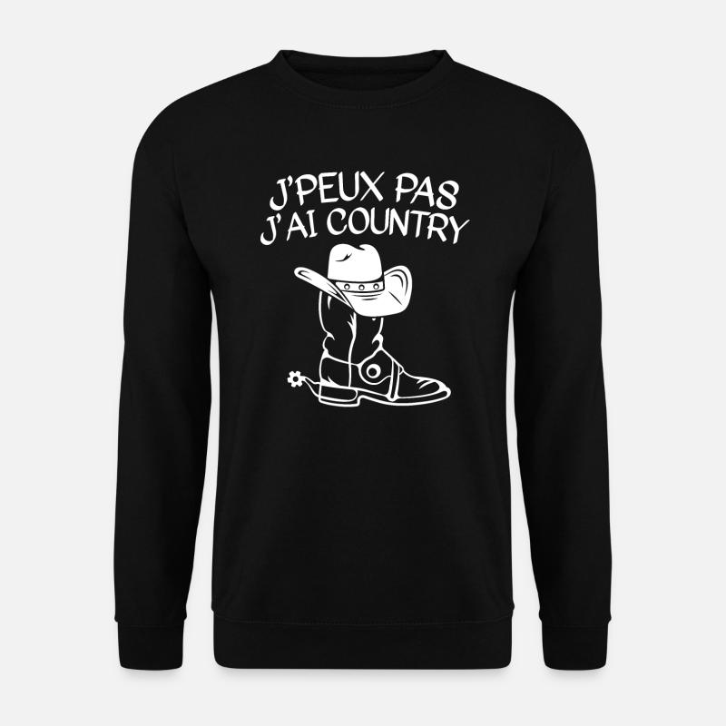 Je Peux Pas J'Ai Country - Sweat-shirt Unisexe - noir