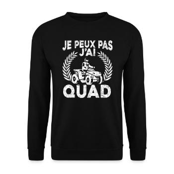 Je Peux Pas J'Ai Quad - Sweat-shirt Unisexe - noir - Devant - Alina (178cm) & Michal (187cm)