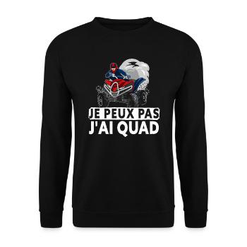 I Can't I Have Quad - Unisex Sweatshirt - black - Front - Alina (178cm) & Michal (187cm)