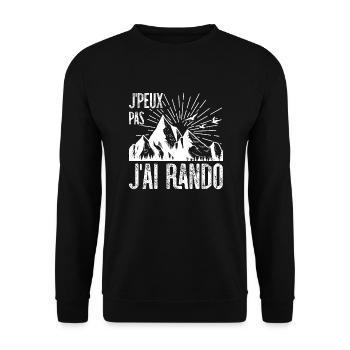 Je Peux Pas J'ai Rando - Sweat-shirt Unisexe - noir - Devant - Alina (178cm) & Michal (187cm)