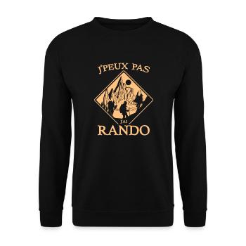 J'Peux Pas J'ai Rando - Sweat-shirt Unisexe - noir - Devant - Alina (178cm) & Michal (187cm)