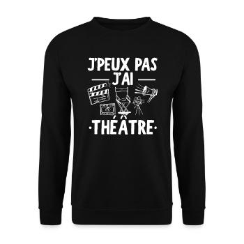 J'Peux Pas J'ai Théâtre - Sweat-shirt Unisexe - noir - Devant - Alina (178cm) & Michal (187cm)