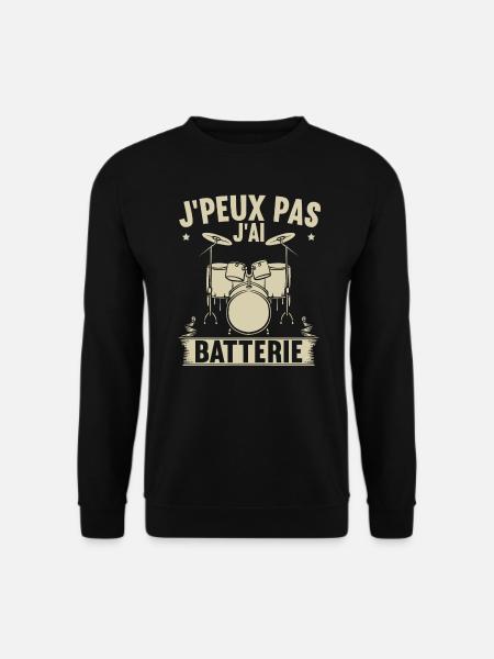 Je Peux Pas J'Ai Batterie - Sweat-shirt Unisexe - noir