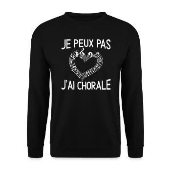 Je Peux Pas J'ai Chorale - Sweat-shirt Unisexe - noir - Devant - Alina (178cm) & Michal (187cm)