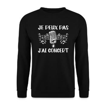 Je Peux Pas J'Ai Concert - Sweat-shirt Unisexe - noir - Devant - Alina (178cm) & Michal (187cm)
