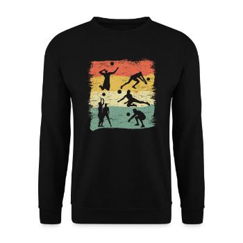Volleyball Beach Volleyball Volleyball Volleyball Players - Unisex Sweatshirt - black - Front - Alina (178cm) & Michal (187cm)