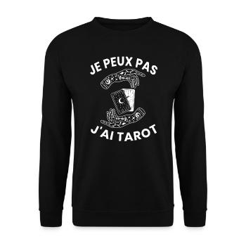 Je Peux Pas J'Ai Tarot - Sweat-shirt Unisexe - noir - Devant - Alina (178cm) & Michal (187cm)