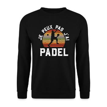 Je Peux Pas J'Ai Padel - Sweat-shirt Unisexe - noir - Devant - Alina (178cm) & Michal (187cm)