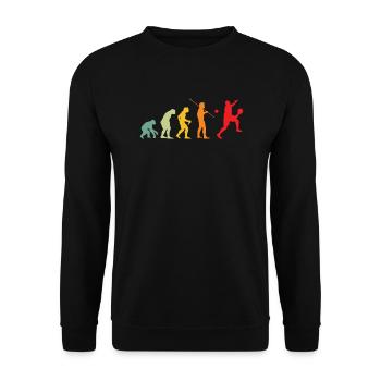 Évolution Padeliste Joueur De Padel - Sweat-shirt Unisexe - noir - Devant - Alina (178cm) & Michal (187cm)