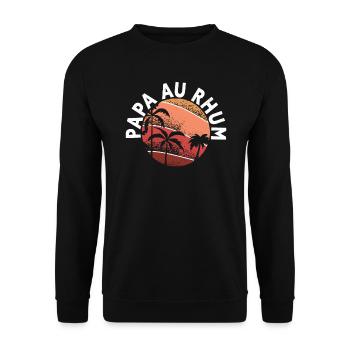 Papa Au Rhum Apéro Fête Des Pères - Sweat-shirt Unisexe - noir - Devant - Alina (178cm) & Michal (187cm)