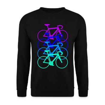 Rennrad Triathlon Fahrrad Geschenk Radfahrer Damen - Unisex Pullover - Schwarz - Vorne - Alina (178cm) & Michal (187cm)