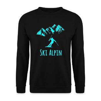 skifahren - Unisex Pullover - Schwarz - Vorne - Alina (178cm) & Michal (187cm)