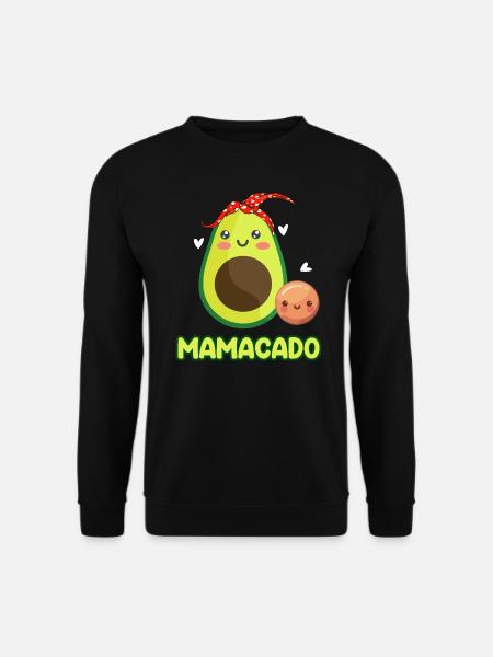 Mamacado Avocado Red Bandana Tochter Sohn - Unisex Pullover - Schwarz