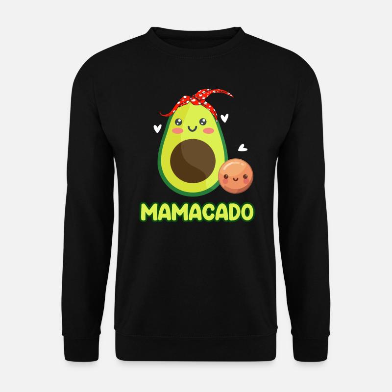 Mamacado Avocado Red Bandana Tochter Sohn - Unisex Pullover - Schwarz