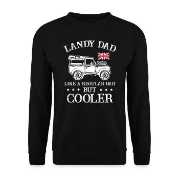 Landy Dad1 - Unisex Sweatshirt - black - Front - Alina (178cm) & Michal (187cm)