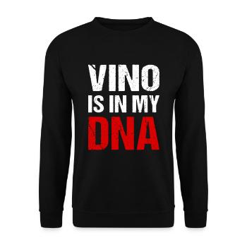 Vino is in my DNA Wine Drinking Humor - Unisex Sweatshirt - black - Front - Alina (178cm) & Michal (187cm)