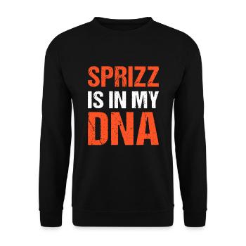 Sprizz is in my DNA Alcohol Bitter Aperitif - Unisex Sweatshirt - black - Front - Alina (178cm) & Michal (187cm)