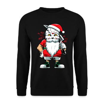 Weihnachtskiller - Unisex Pullover - Schwarz - Vorne - Alina (178cm) & Michal (187cm)