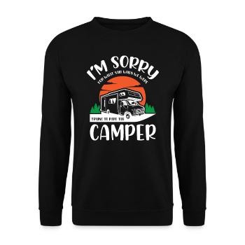 Life Camper Camping - Unisex Sweatshirt - black - Front - Alina (178cm) & Michal (187cm)