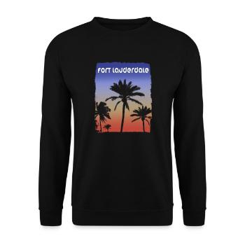 Fort Lauderdale Florida Sonnenuntergang Urlaubssouvenir - Unisex Pullover - Schwarz - Vorne - Alina (178cm) & Michal (187cm)