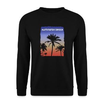 Huntington Beach Californie Vacances au coucher du soleil - Sweat-shirt Unisexe - noir - Devant - Alina (178cm) & Michal (187cm)