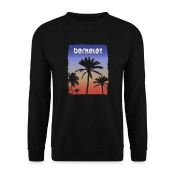 Berkeley en Californie coucher de soleil vacances Souvenir Palm - Sweat-shirt Unisexe - noir - Devant - Alina (178cm) & Michal (187cm)
