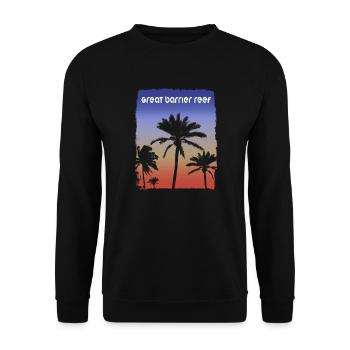 Great Barrier Reef Australia Sunset Vacation - Unisex Sweatshirt - black - Front - Alina (178cm) & Michal (187cm)