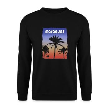 Mayaguez Porto Rico Sunset Vacances Souvenir - Sweat-shirt Unisexe - noir - Devant - Alina (178cm) & Michal (187cm)
