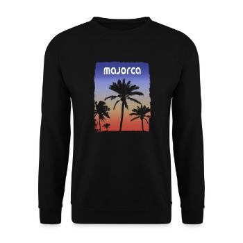 Mallorca Mallorca Spanien Sonnenuntergang Urlaub Souvenir - Unisex Pullover - Schwarz - Vorne - Alina (178cm) & Michal (187cm)