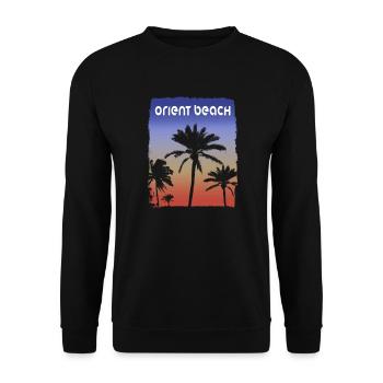Orient Beach Saint Martin Sunset Vacation - Unisex Sweatshirt - black - Front - Alina (178cm) & Michal (187cm)