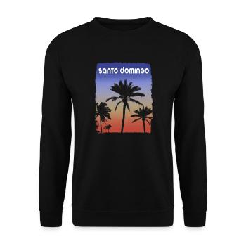 Saint-Domingue République dominicaine Vacances au coucher du soleil - Sweat-shirt Unisexe - noir - Devant - Alina (178cm) & Michal (187cm)