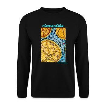 #lemonlike - Unisex Pullover - Schwarz - Vorne - Alina (178cm) & Michal (187cm)